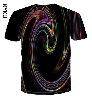 Letné mužov 3D tlač T-shirt 3d tlač T-shirt detské T-shirt Ulici príležitostné tlače T-shirt Letné Čierne Tričko