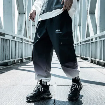 Pánske oblečenie Jeseň náradie muž hiphop veľké vrecko harlan nohavice Harajuku Prechody Jogger Cargo Nohavice streetwear michalkova