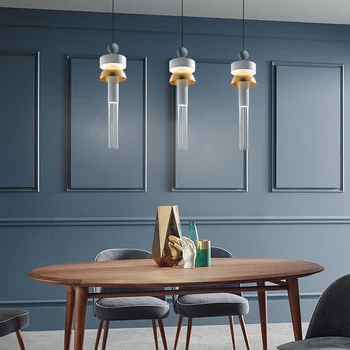 Postmoderných strapec LED svetiel prívesok Nordic zariadenia obývacej izbe visí lampa spálňa reštaurácia, bar pozastavenie osvetlenie