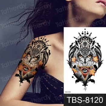 Nepremokavé dočasné tetovanie ženy sexy lebky rukáv vzory tetovanie pre mužov rameno by malo tattoo rukáv tiger, vlk zvierat vzor