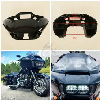 ABS Živé Čierne Vnútorné Vonkajší Reflektor Kapotáže Pre Motocykel Harley Road Glide FLTRX 15-18 Lesklá Čierna