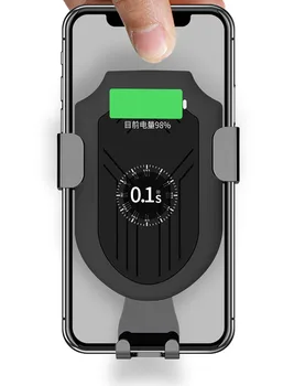 Qi Bezdrôtovú Nabíjačku Gravitácie Auto Držiaka Telefónu Air Vent Mount Mobilný Telefón Držiak na Stojan Pre iphone 11 pro X XS Samsung S10 S9 S8 7