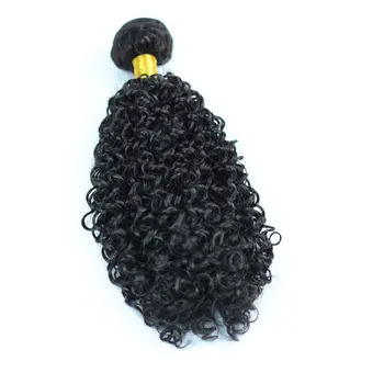 Rozkošný Mäkké Syntetické Vlasy Zväzky Kinky Afro Curl Jeden Zväzok 100g Vysokej Teplote Vlákno,Prírodné Čierne Jerry Curl Vlasy Weaves