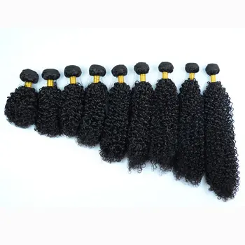 Rozkošný Mäkké Syntetické Vlasy Zväzky Kinky Afro Curl Jeden Zväzok 100g Vysokej Teplote Vlákno,Prírodné Čierne Jerry Curl Vlasy Weaves