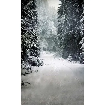 Vianočné detské foto pozadie Sneh, les v zime rozostrenie pozadia fotografie vinyl studio fotoaparát krásne