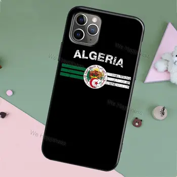 Vlajka Alžírsko puzdro Pre iPhone XR X XS MAX 11 12 Pro Max mini SE 2020 6S 5S 8 7 Plus Gumový Kryt