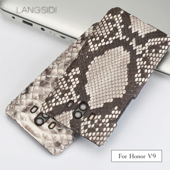 Luxus Pre Huawei Honor V9 Luxusné, ručne vyrábané reálne python koža telefón prípade Originálne Kožené telefón prípade