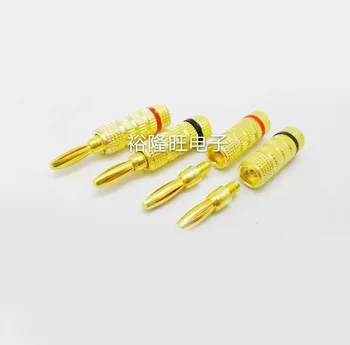 Smonisia 20pcs/veľa Gold-plating Banánových 4 mm Audio Reproduktorová Koncovka Drôt Weldign Konektor