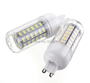11W G9 SMD 5730 LED kukurica žiarovky lampy,56LEDS,220V,Teplá biela /biela led osvetlenie,5730 G9 LED svetlo