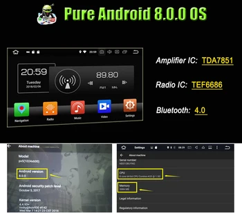 Android 8.0 Na Hyundai Elantra 4 gb RAM 8 Jadro Auto DVD Prehrávač, GPS, Glonass mapu Rádio, wifi, autorádio 4.0 DVR kamera TV