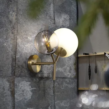 Nordic Tvorivé osobnosti Spálne Vedľa sklenenú Guľu Nástenné Svietidlo Moderného Jednoduché Steny v Obývacej Izbe Svetlá Chôdze Cestu Chodbou Osvetlenie
