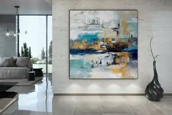 Abstraktné Maliarske Plátno Umenie, Nástenné Maľby Moderného Maliarstva Veľké Umelecké Plátno na Maľovanie olejomaľby pre Kuchyňa Ručne Maľované