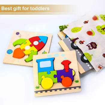 Montessori Hry Dieťa Aniamls Návštevnosť Deti Poznania, Puzzle, Drevené Hračky Cartoon Poznania, Puzzle, Hračky Zodpovedajúce Vzdelanie Hra