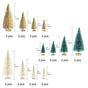 Nový Rok Ozdoby Na Vianočný Stromček Mini Vianočné Borovice Ihly Strom Tabuľka Bar Mall Dekorácie Ploche Mini Vianočný Dekor