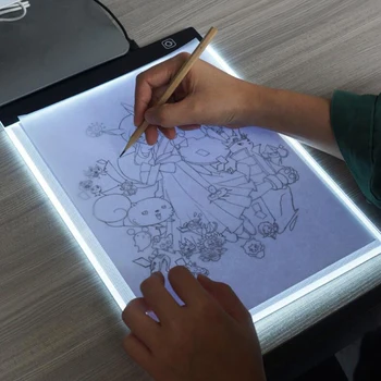 Tri Shift Light LED Písanie, Maľovanie Light Box Sledovanie Rada Kópiu Doštičky, Digitálne Kreslenie Tablet Artcraft A4 Kopírovanie Tabuľky