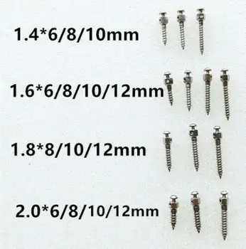 30Pieces φ1.8 mm Zubné Orto Implantát Mini Skrutky Self-Vŕtanie 8 mm+10 mm+12 mm Skrutky Ovládač