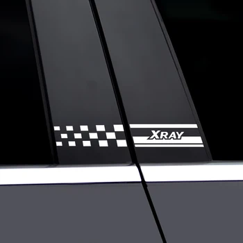 2 KS Auto, Reflexné Okno B Pilier Dekoračné Nálepky na Lada Largus Granta Niva Xray Auto Stĺpec Kryt Film Odtlačkový Príslušenstvo