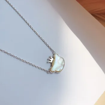 Koruny plášťa medveď náhrdelník iny jednoduché a roztomilý dizajn zmysel sladké študent clavicle reťazca náhrdelník žena kórejský wild šperky