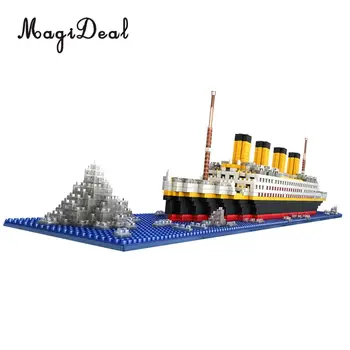 MagiDeal 1860Pcs Plastové Grand Titanic Stavebné Bloky Auta Lode Model Montáž Blok pre Deti Hračka Darček k Narodeninám Domov Ornament