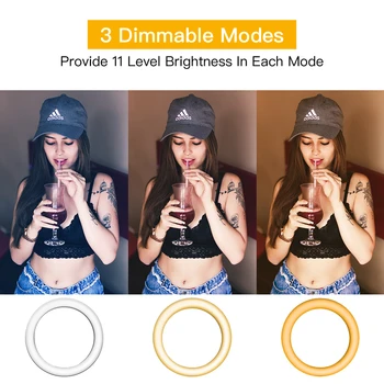6/10 inch Stmievateľné Krúžok Svetlo so Stojanom LED Fotoaparátu Selfie Svetlo, Krúžok na Telefón s Statív Lampa pre make-up Video Fotografovanie