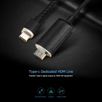 ALLOYSEED 2m USB Typ C-C-HDMI 4K Kábel Adaptéra HDMI Typu C Predlžovací Kábel Pre MacBook Pro Huawei Mate 20 Samsung S10 S9 S8