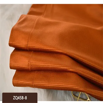 Nové Módne Orange Kockovaný vzor Velvet Zatienenie Okna Záclony Dekoratívne Závesy Na Obývacia Izba, Spálňa Prikryť Panel