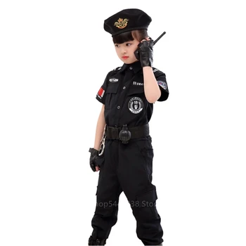 Halloween SWAT Deti Cosplay Kostýmy Detí, Chlapcov Policajt Jednotné, Polícia, Karneval, Party Armáda Policajtov, hranie Rolí Oblečenie