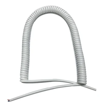 Biela Drôtu Špirály 1.5 Námestie PU 3core Zdvíhateľnej kábel Elektrický Kábel Úsek 1m 2m 3m Vlasy Hryer Drôtov Dobrú škálovateľnosť