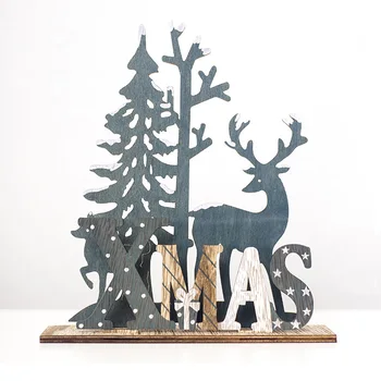Vianočné Dekorácie 2021 Nový Rok Prírodných Vianoce Elk Dreva Remesiel Vianočný Strom Ornament Noel pre Domáce Drevený Prívesok Navidad Darček