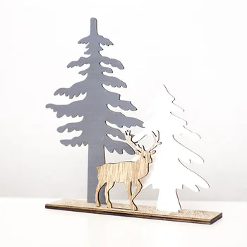 Vianočné Dekorácie 2021 Nový Rok Prírodných Vianoce Elk Dreva Remesiel Vianočný Strom Ornament Noel pre Domáce Drevený Prívesok Navidad Darček