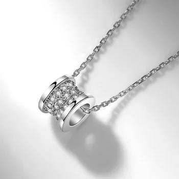 Xiaoman pás s925 mincový striebro jednoduché super svieti osobnosti svetlo luxusný náhrdelník s príveskom, priateľku, darček k narodeninám