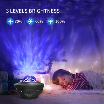 LED Star Nočné Svetlo Projektorom Hviezdnej Projektor Svetlo Bluetooth Oceánu Vlny Lampa Projektora