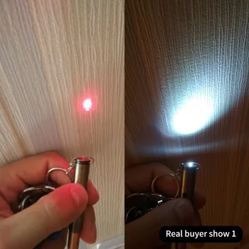 Vonkajšie Multifunkčné Bullet v Tvare Pera Prežitie LED Osvetlenie+Infračervené Svetlo+guličkové Pero+Krúžok sebaobrany Camping Kit Keychain