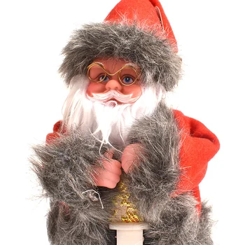 Žiariace Hip-tras Elektrické Hudby Santa Claus Bábika Rotujúce Hračka Vianočné Dekorácie DTT88