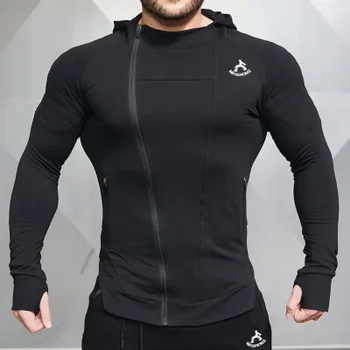 GEKM men ' s muscle fitness nové jesenné a zimné bavlnené športové bežné bunda, sveter s kapucňou sveter cvičenie športové tričko mužov
