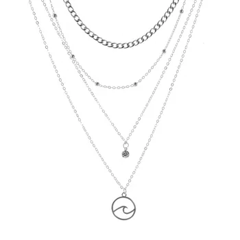 Nové Módne Šperky Náhrdelník Viacvrstvových Náhrdelník Drahokamu Náhrdelník Vyhlásenie Náhrdelník Gotický Náhrdelník Ženy Veľkoobchod Bijoux