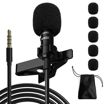 Prenosné 3,5 mm Mini Mic Lavalier Mikrofón,Telefón, Mikrofón, Vhodný pre Rozhovor, Videa, Záznam