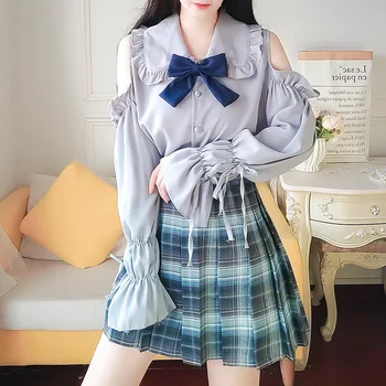 Školské Dievča Sukne Japonský Štýl JK Jednotné Japonsko Módne College Námornícky Kostým Skladaný Anime College jednotný štýl