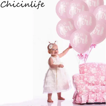 Chicinlife 10Pcs Modrá/Ružová 10 inch Chlapec/Dievča Latexové Balóny Narodeninovej Party Dekor Baby Sprcha Rodovej Odhaliť Strana Dodávky