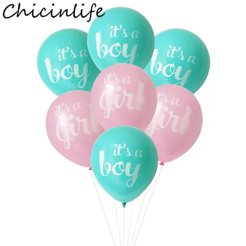 Chicinlife 10Pcs Modrá/Ružová 10 inch Chlapec/Dievča Latexové Balóny Narodeninovej Party Dekor Baby Sprcha Rodovej Odhaliť Strana Dodávky