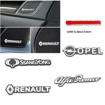 4pcs Auto Reproduktor zvuk reproduktory Odznak stereo Znak nálepka Pre Opel Škoda Fiat Citroen Chevrolet spoločnosti Ford, Honda, Toyota Ssangyong
