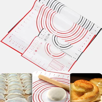 Kuchynské potreby na Pečenie Nástroje Rozsahu Anti-slip Krúžok s mierkou Silikón na Pečenie Mat Povrch Podložky