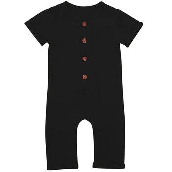 Dieťa Novorodenca Chlapec Dievča Oblečenie Bavlnené Oblečenie Romper Roztomilé Čierne Singel Svojim Jumpsuit