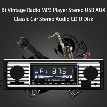 Bt Retro Rádio, MP3 Prehrávač, Stereo USB, AUX Classic Car Stereo Audio U Diskov Auto MP3 Prehrávač Nové