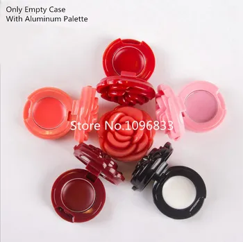 50Pcs Módne Prázdne Kvet Tvar Eyeshadow Prášok Prípade Elegantný DIY Červenať Kompaktný Plastové Rose Tvar Rúžu Sub Kontajner 1g