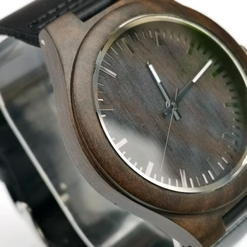 Na Môj Priateľ-späť vyrezávané požehnanie kožené hodinky s santalového dreva nočné svetlo hodinky