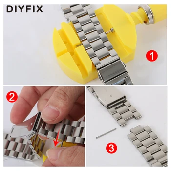 DIYFIX Sledovať Kapela Popruh Odkaz Pin Odstraňovač Nastavovač Repair Tool Kit Príslušenstvo Hodinky