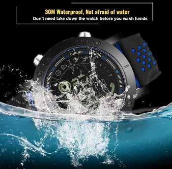 OHSEN Mužov Vonkajšie Športové Smart hodinky Krokomery Bluetooth Hovor pripomienky Budík Stopky Wateproof LED relogio masculino