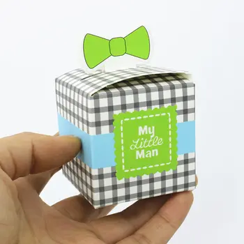 Doprava zadarmo baby box 500pcs môj roztomilý malý muž motýlik Svadobné Prospech Boxy darčeka candy box JF