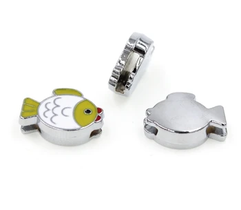 8mm Diera Modrá Ryba Zvieratá List Charms Korálky DIY Doplnky, Ručne vyrábané Šperky Pre 8mm Náramky kľúčenky Pet Golier